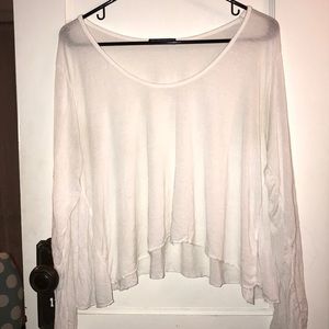 Brandy Melville White flowy long sleeve